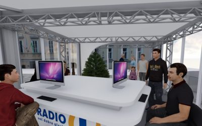 A 28-hour charity marathon at Mestni trg square (3D visualization)